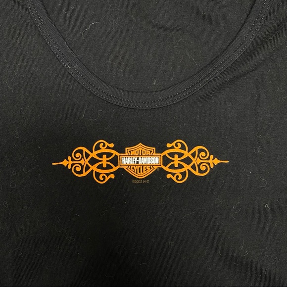 💔sold 💔Vintage 90s Harley Davidson shirt with lace sleeves - Picture 2 of 4